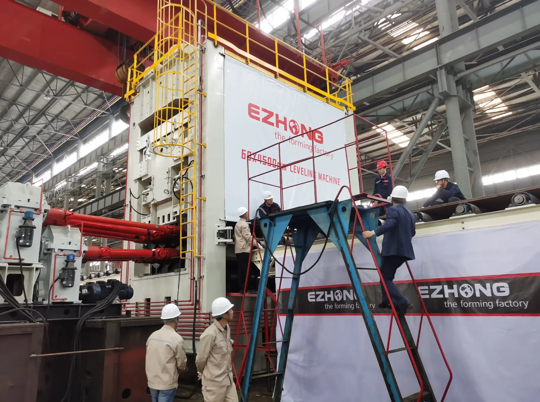 EZHONG प्लेट लेवलिंग मशीन ? बहु रोलर उच्च ताकत स्टील समतल उपकरण ऑपरेशन में